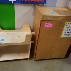 Wood Station and Children's Cabinet