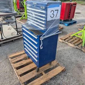 Blue Roll Around Tool Box with Top Chest