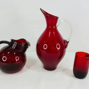 Red Pitchers and Tumbler