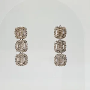 Sterling Moissanite Dangle Earrings