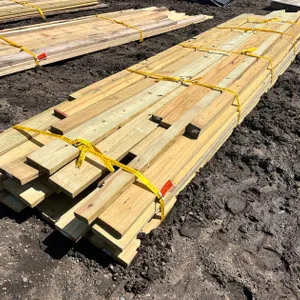 Approx. (34) Assorted Sized Green Treated Boards