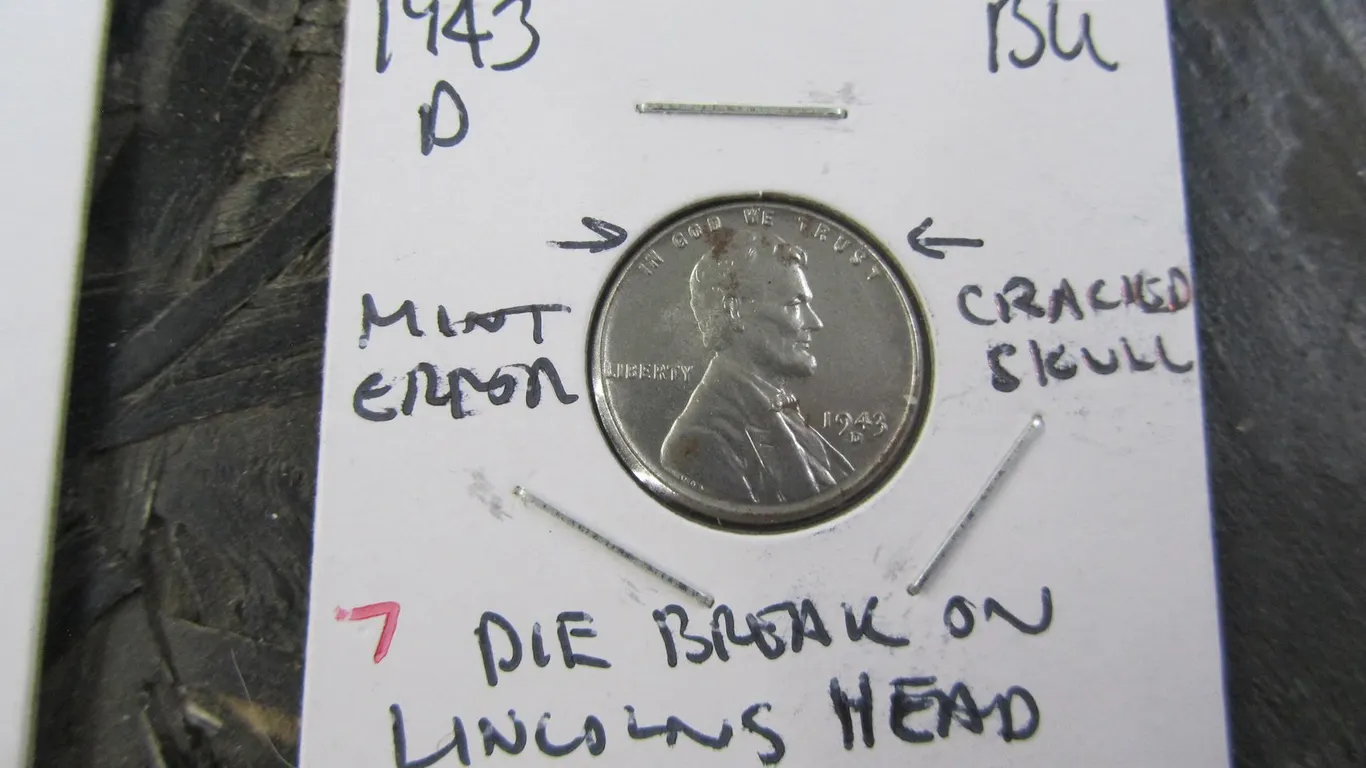 1943-D Mint Error Lincoln Steel Cent