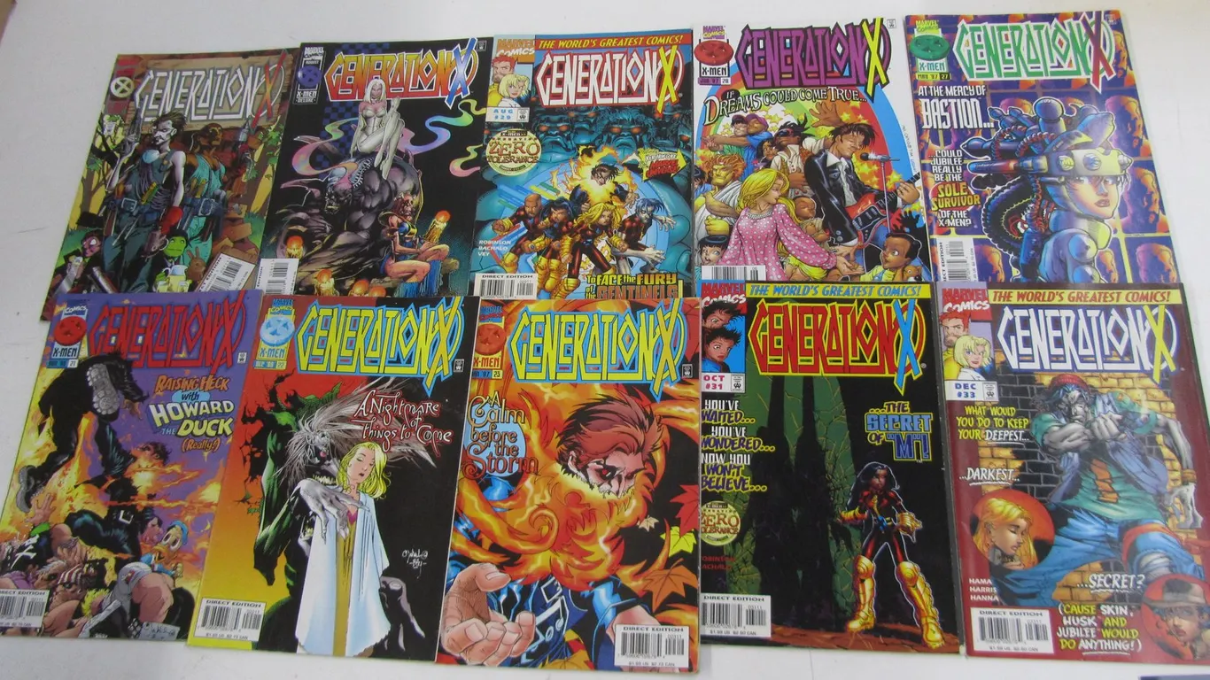 (10) Marvel Generation X Comics