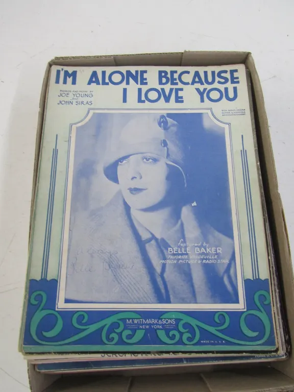 Flat Of Vintage Sheet Music Books