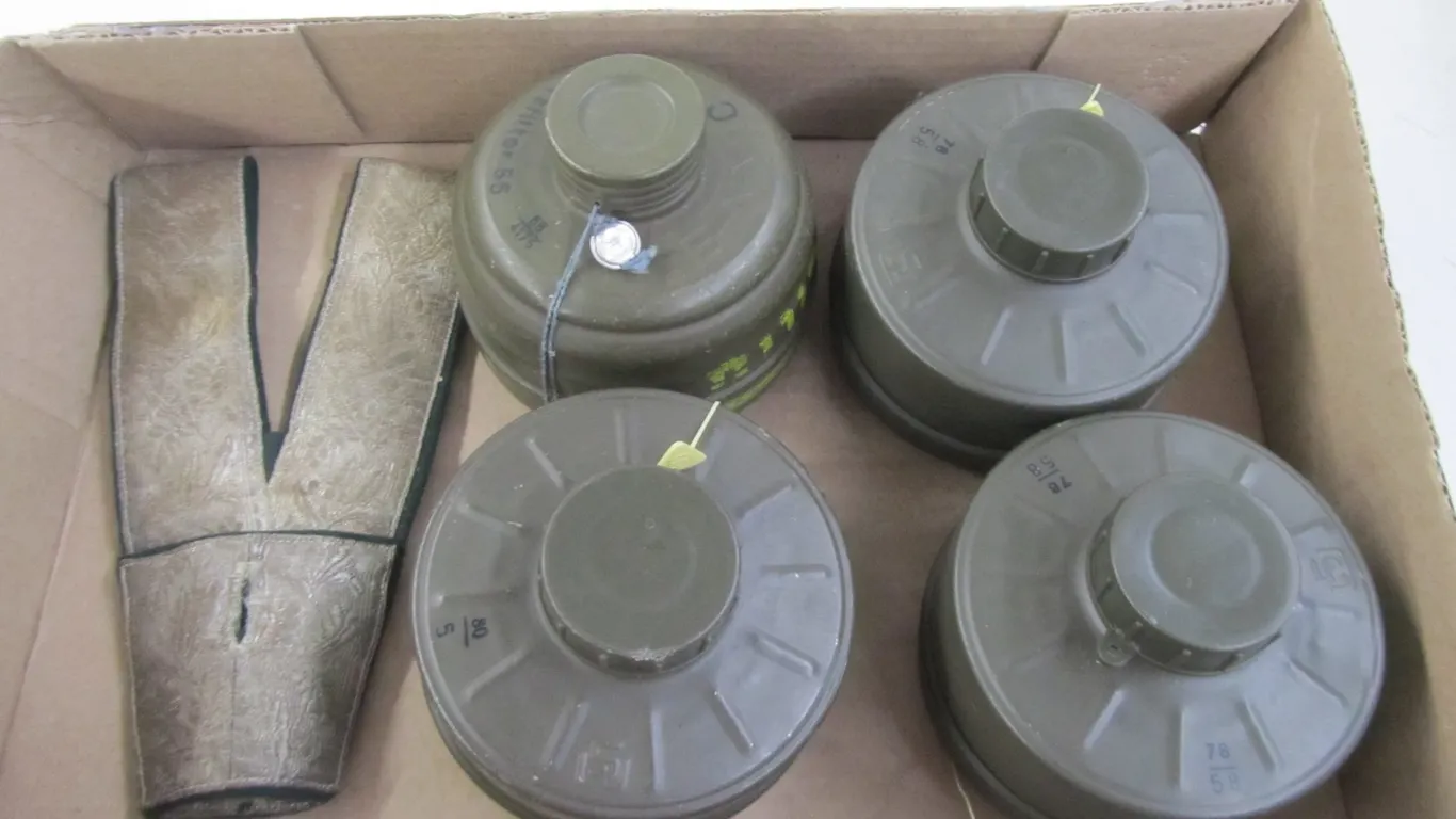 (4) Gas Mask Filters