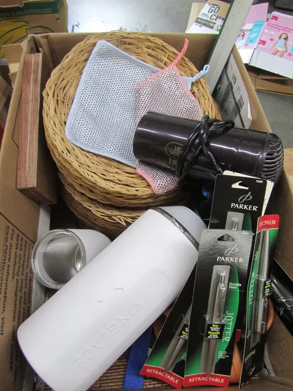 Box Of Assorted Household Items