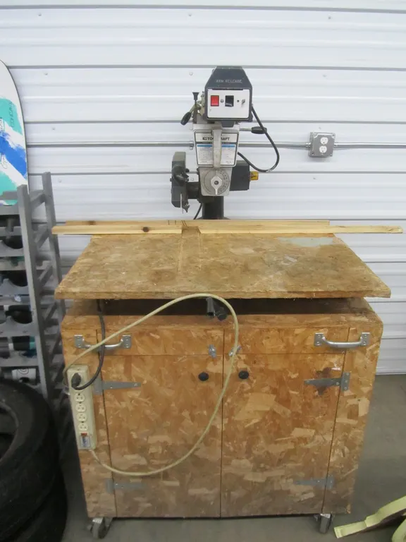 Toolkraft 10" Radial Arm Saw w/Tool Cabinet On Casters