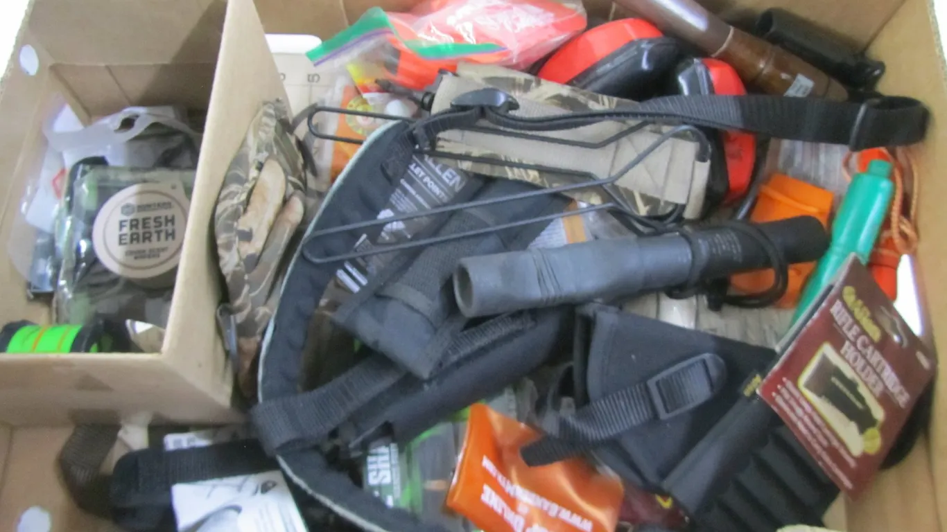 Box Of Assorted Sporting Goods