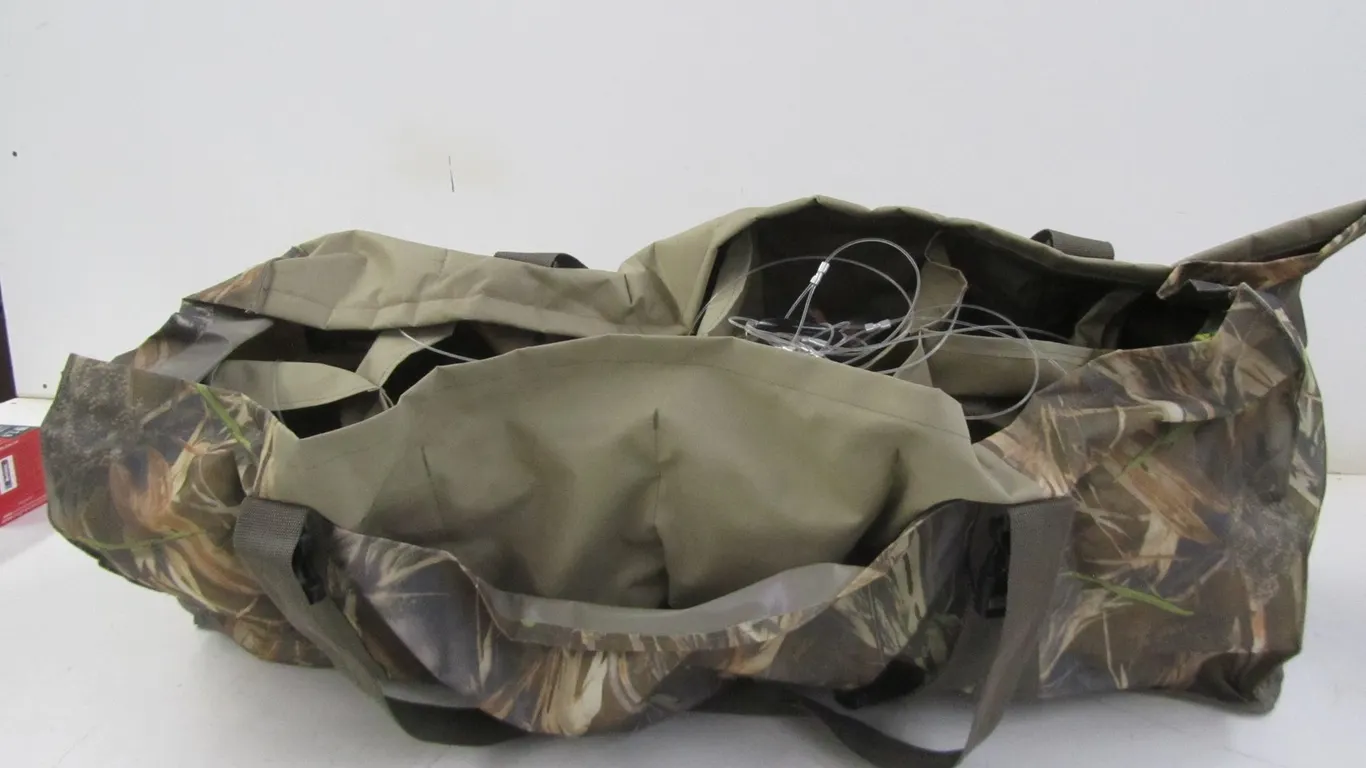 (12) Duck Decoys w/Weights And Decoy Bag
