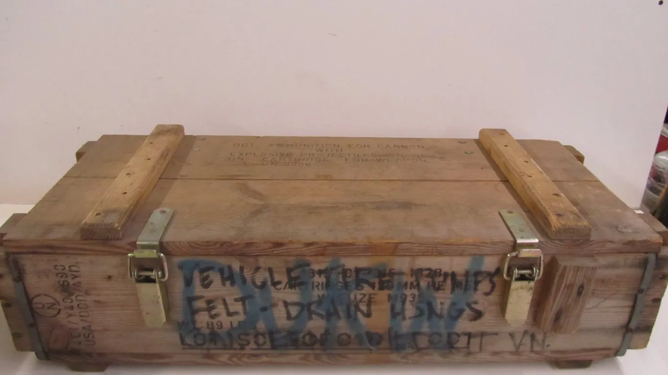 Wood Explosive Ammunitions Crate