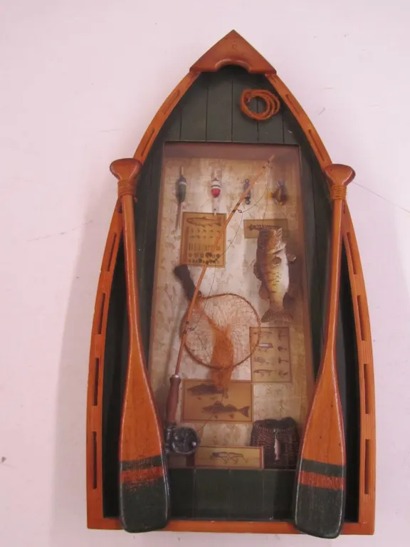 Fishing Themed Shadow Box Wall Hanging