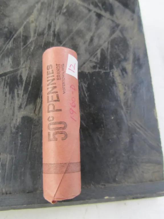 1960-D Shot Gun Roll Of Lincoln Cents