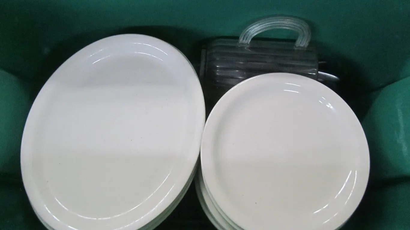 Lot Of Restaurant Dishware