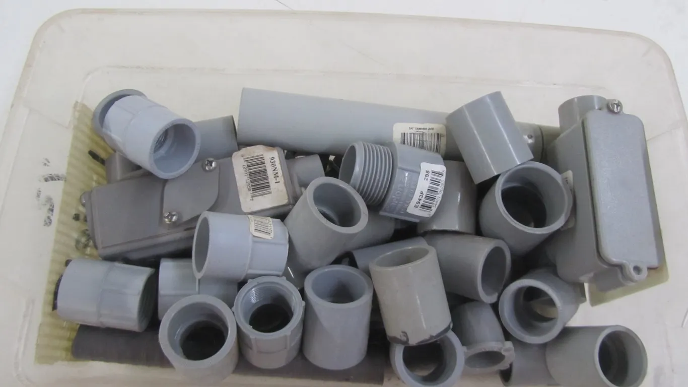 Tote Of Assorted Conduit Fittings
