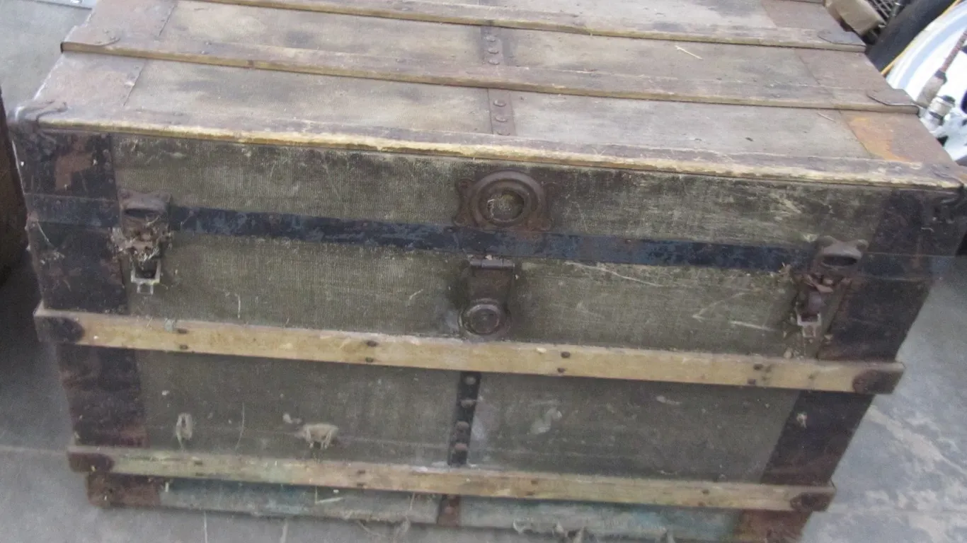 Vintage Wood Steamer Trunk