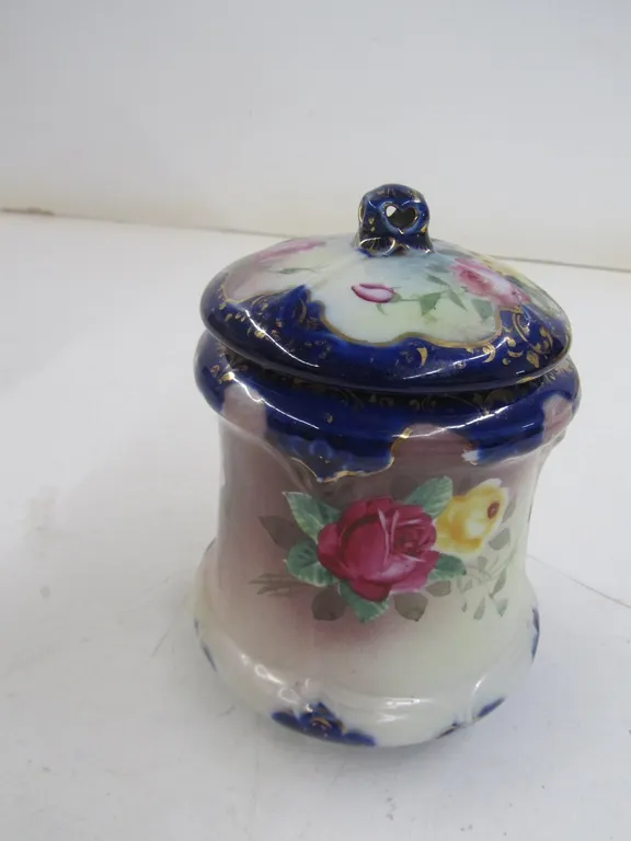 Royal Nippon "Kinran" Painted Ceramic Candy Dish w/Lid