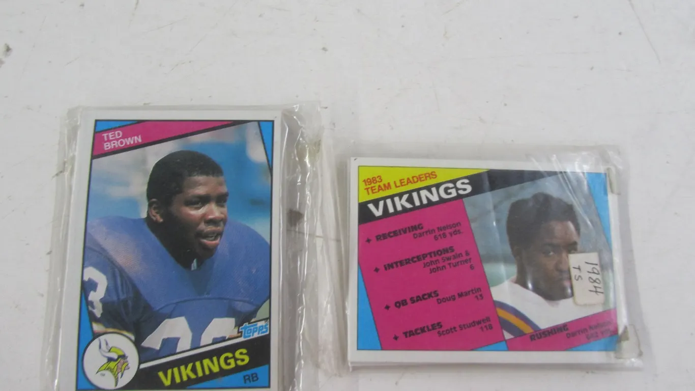 (2) 1984 Topps MN Vikings Team Player Card Sets
