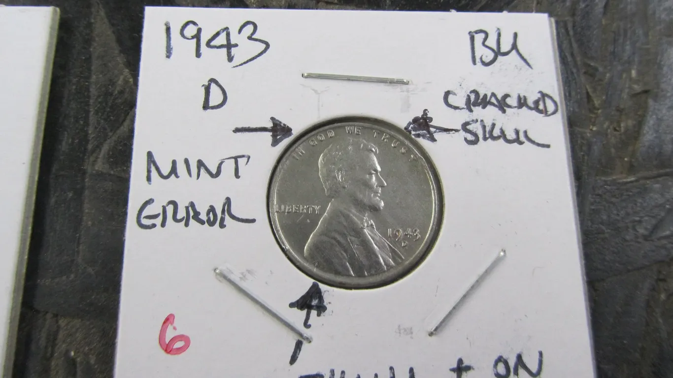 1943-D Mint Error Lincoln Steel Cent
