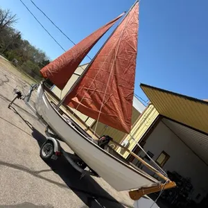 1987 Beach Comber Dory Model Sail Boat w/Trailer