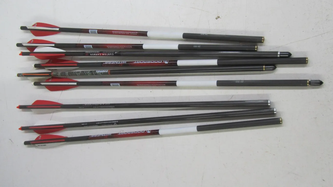 (9) Assorted Crossbow Bolts