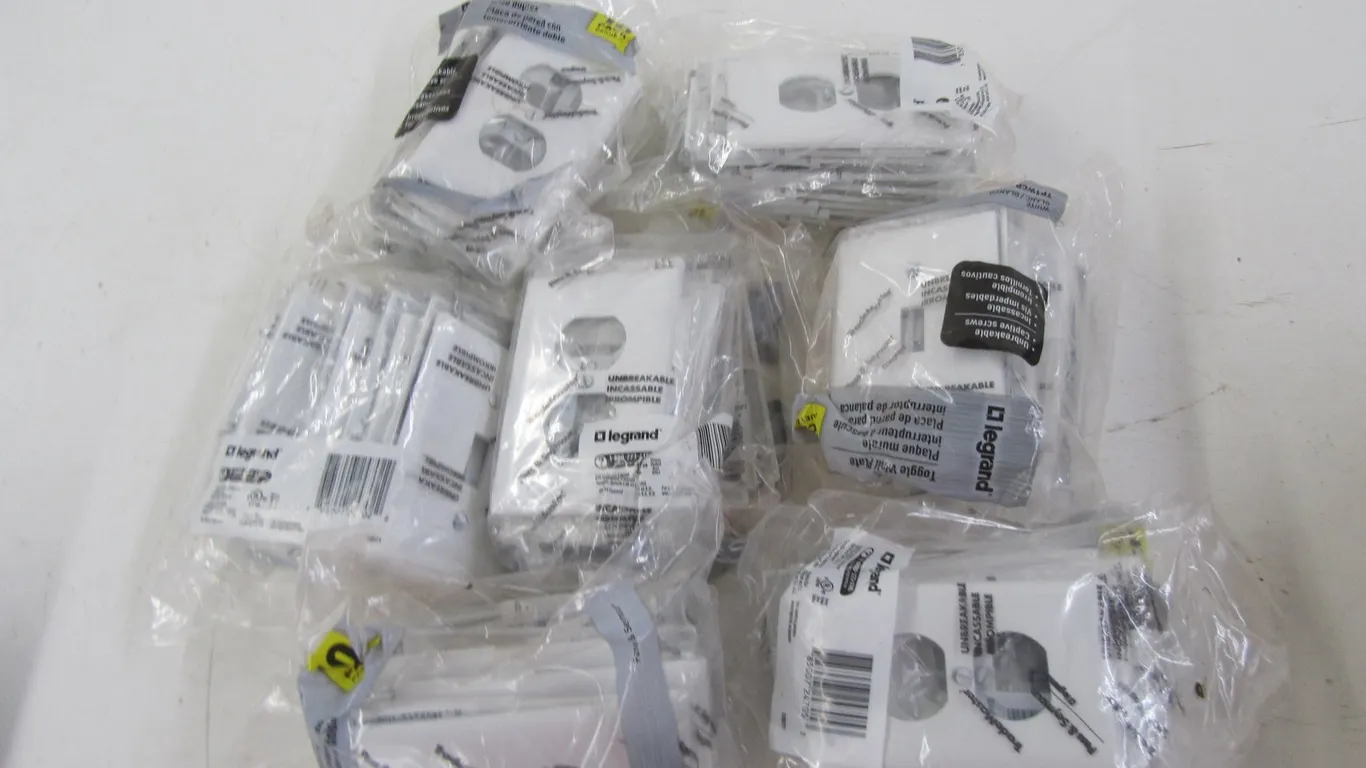 (7) Packs Of (10) Legrand Duplex Outlet Covers