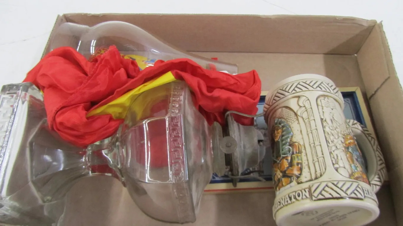 Glass Oil Lamp, Avon Ceramic Stein, And More
