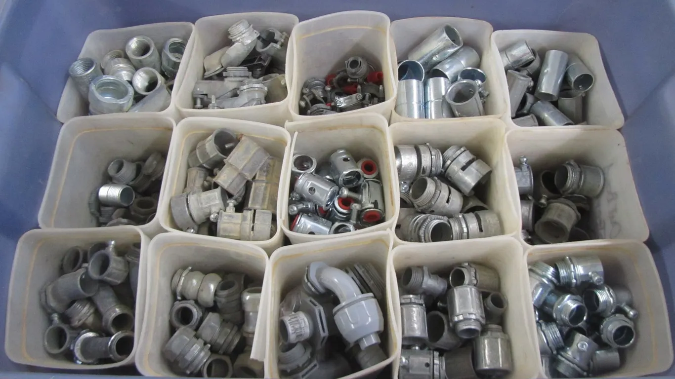 Tub of Assorted Electrical Hardware