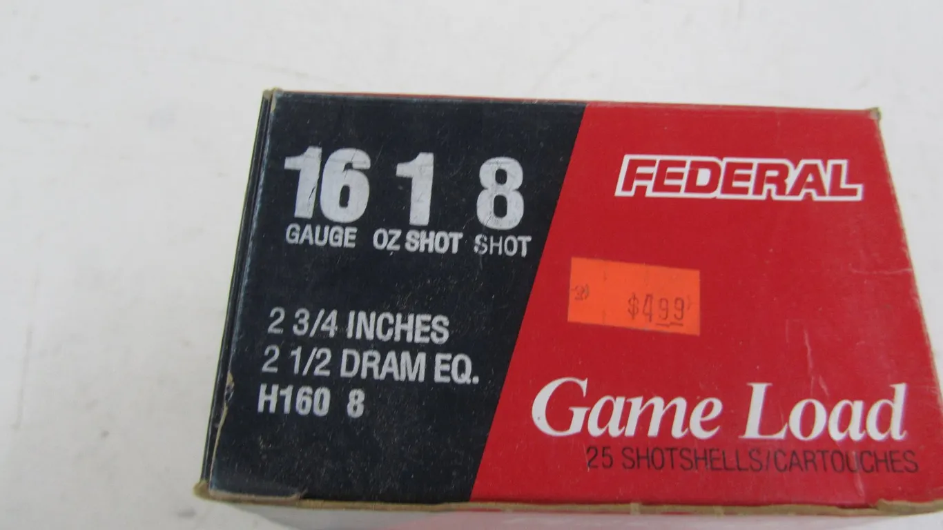 (25) 16ga 2-3/4" 8 Shot Rounds