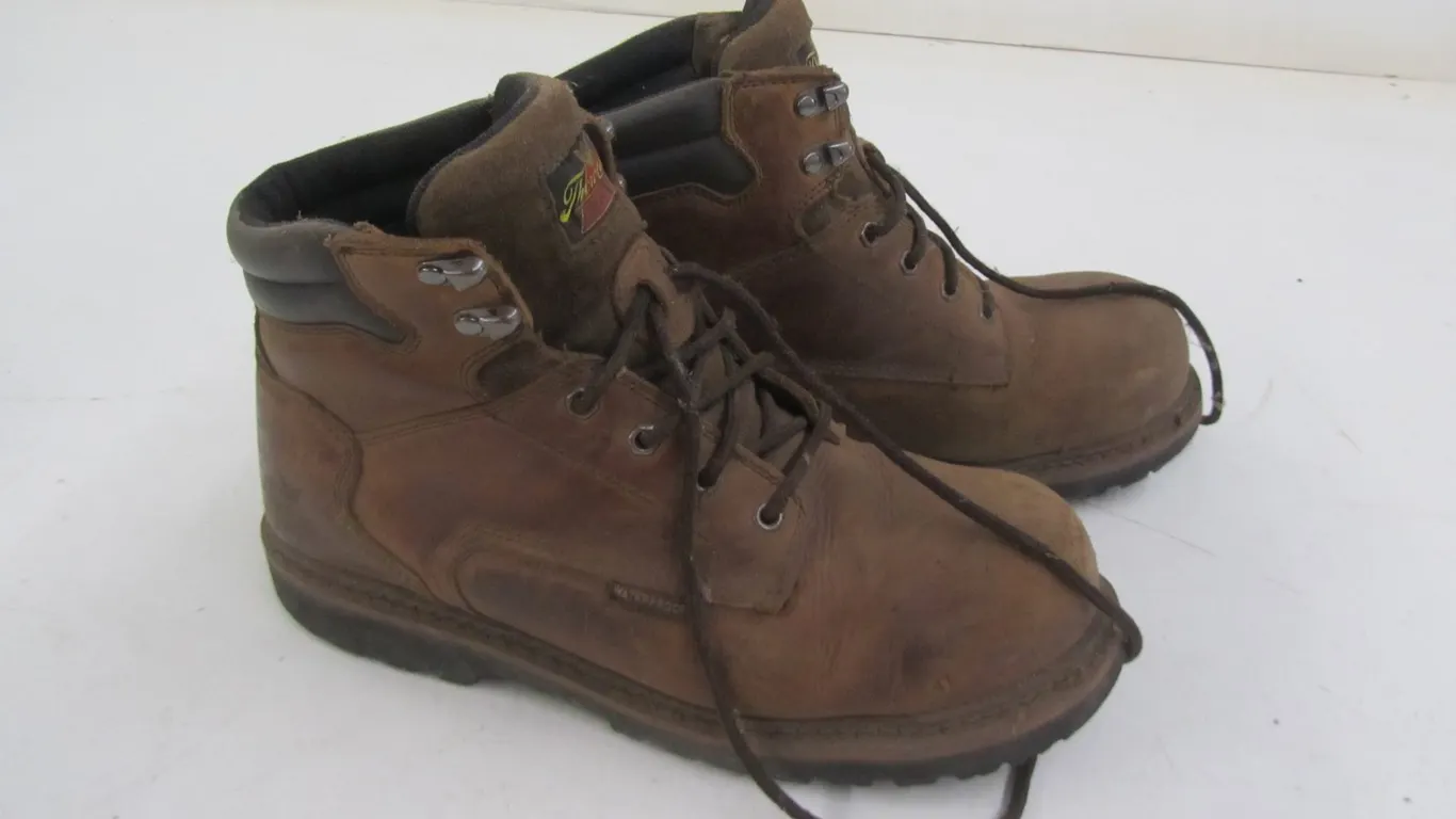 Pair Of Thorogood Steel Toe Boots