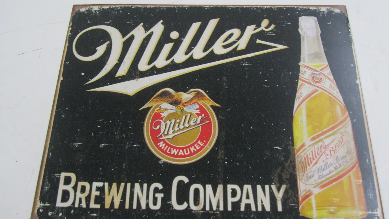 Metal Miller Brewing Company Sign