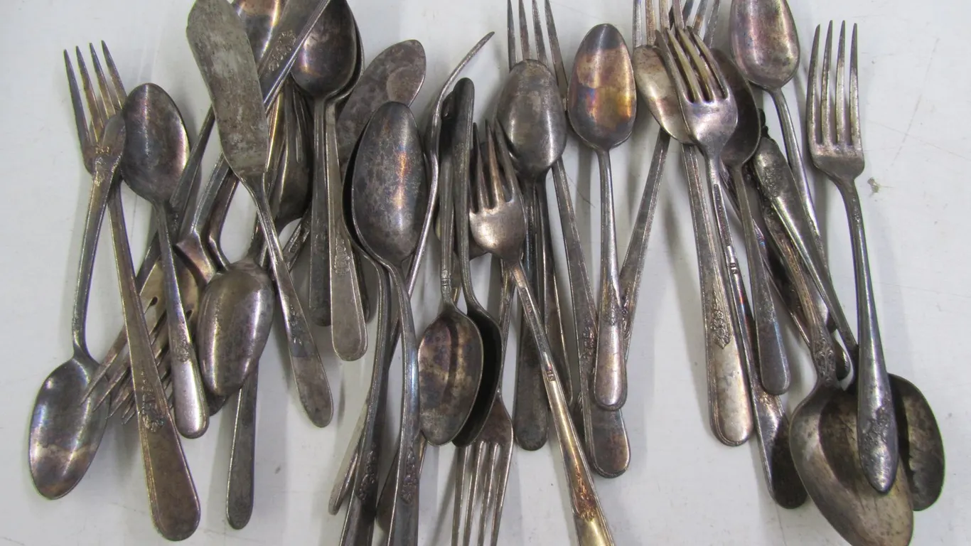 Lot Of Vintage Silverplated Spoons And Forks
