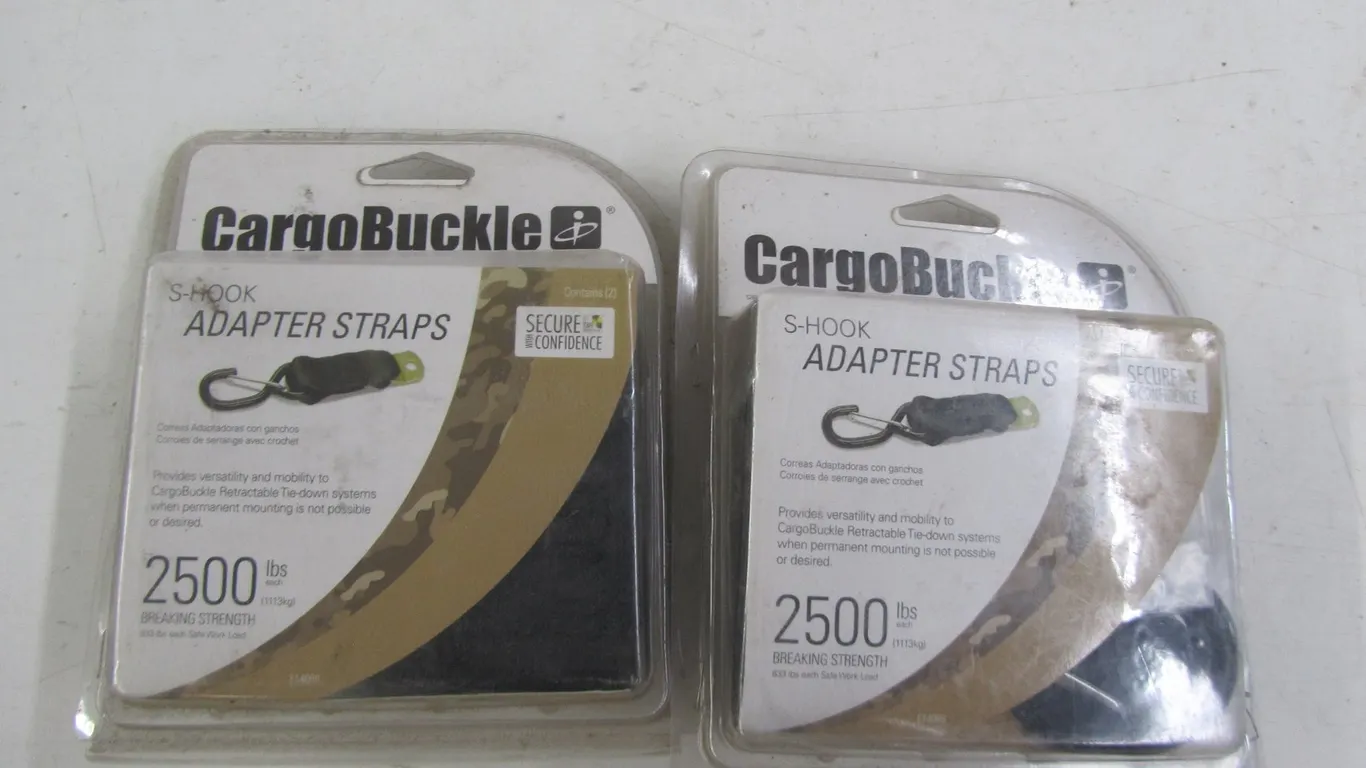 (2) Cargo Buckle S-Hook Adapter Straps