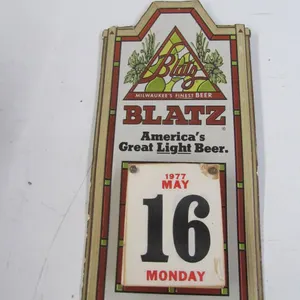 1977 Blatz Beer Calendar Wall Hanging
