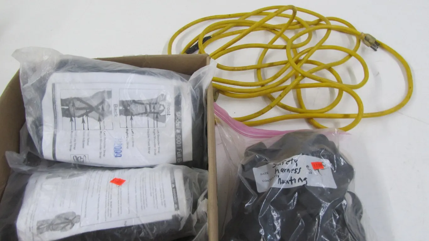 Lot Of Safety Harnesses And Extension Cord