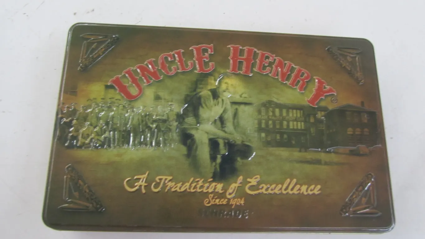 (5) Assorted Pocket Knives In Uncle Henry Tin