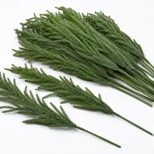 New 16 Pcs 18" Norfolk Pine Branch,Artificial Christmas Green Plants Branches Faux Greenery