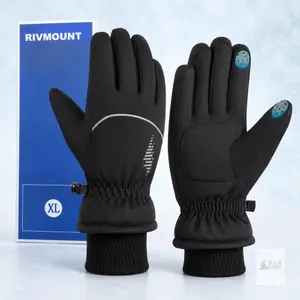 NEW XL Rivmount Waterproof Thermal Touchscreen Winter Gloves – Black