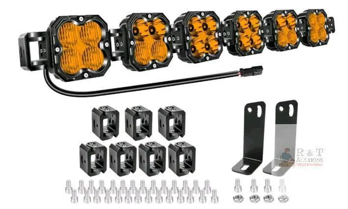 Willpower 40-inch 180W Amber LED Light Bar with Brackets and Wire Harness