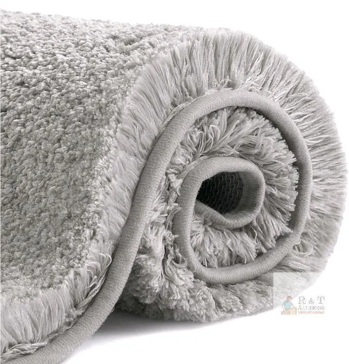 VANZAVANZU Bath Mat 20"x32", Dark Gray, Microfiber, Non-Slip Backing, New, SKU X001XCNGJ7