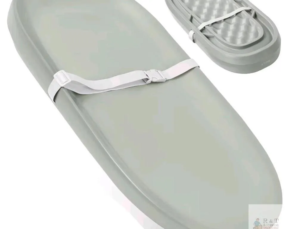 Jool Baby Waterproof Contoured Changing Pad, Gray, 30.8" x 15.75" x 3.25", Non-Slip Base