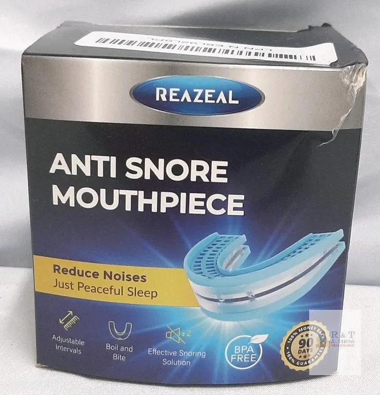 REAZEAL Anti Snore Mouthpiece TD-03, Adjustable Boil and Bite, BPA Free, Lot 251115