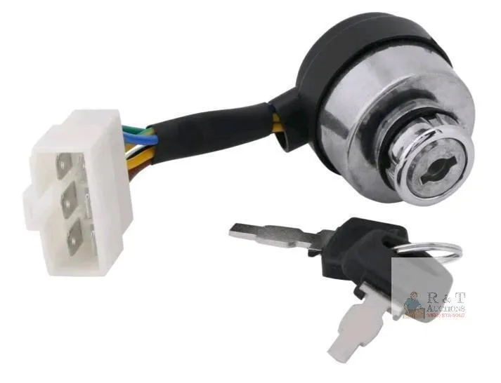 6 Wire Ignition Key Switch for 188F Gas Generator, Compatible with 2.5-6.5 KW, 12V, 2 Keys Included