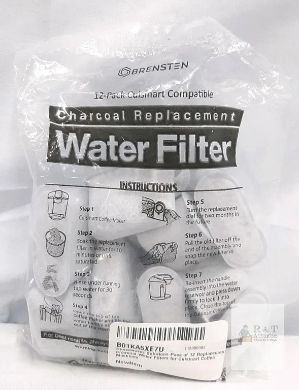Brensten 12-Pack Charcoal Replacement Water Filters, Cuisinart Compatible, Model B01KA5XE7U