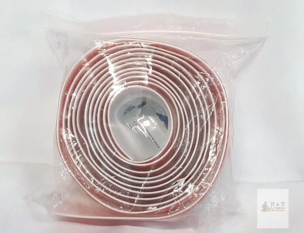 Soengsau T-Shaped Silicone Seal Strip, 3.1m x 5cm, White, Adhesive Backing