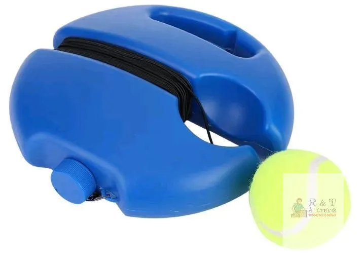 Portable Tennis Trainer Rebounder Base with Elastic Cord and Standard Tennis Ball