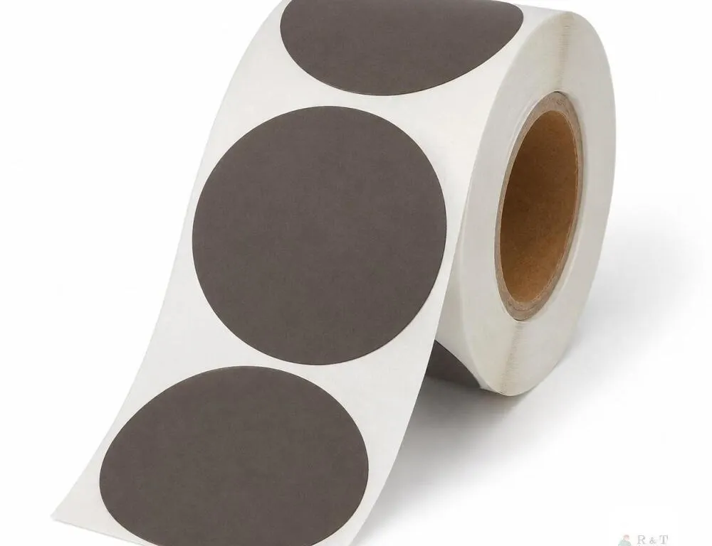 NEW 500pc 2" Round Direct Thermal Sticker Labels – Dark Taupe/Brown
