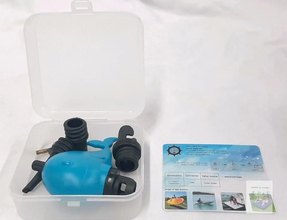 Manner Whale Valve Adaptor Kit – Universal Inflatable SUP/Boat/Bed Adapter Set