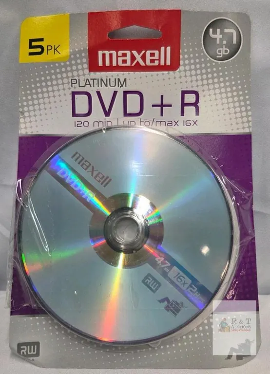 Maxell 639031 DVD+R 16x 4.7GB 5-Pack Platinum Series