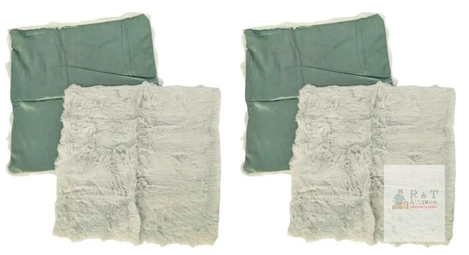 4 New Avoin SAGE GREEN Super Soft 17" × 17.75" Faux Fur / Velvet Back Decorative Pillow Covers, Hidden Zipper, Home Decorative for Couch Sofa Bed Gree