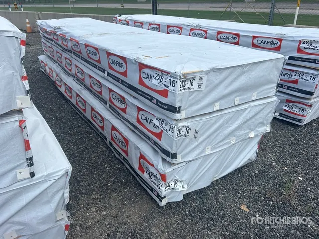 Quantity of (144) (3) Pallets of 2x8x16 SYP #2 Prime Grade Kiln Dried-Heat Treated S4S Lumber (Unused)